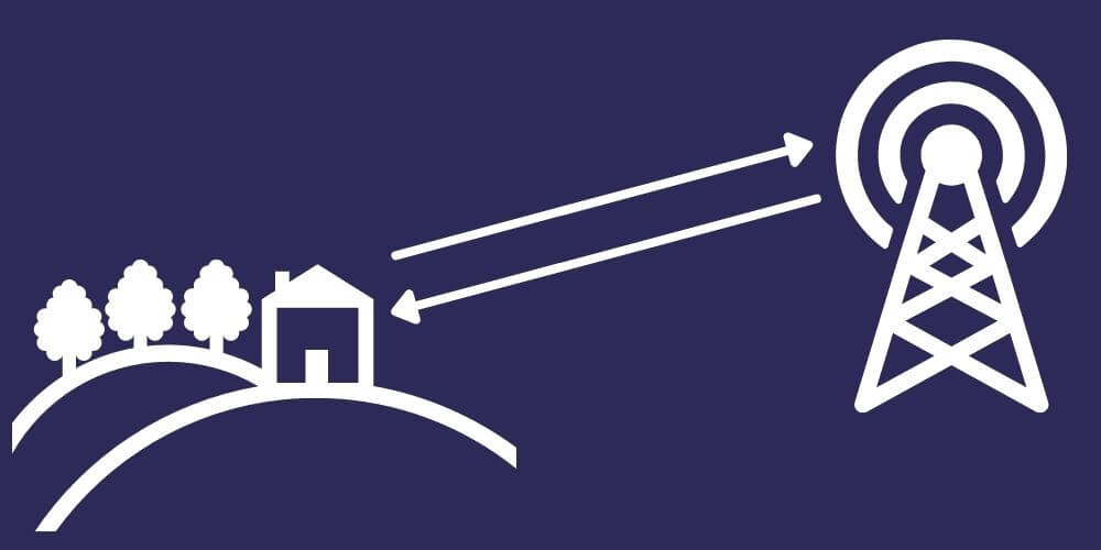 Home communicating with radio tower wirelessly